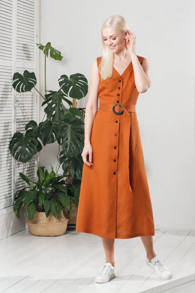 Платье Achosa 1940 охра - фото 1