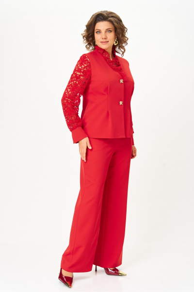 Брюки, жакет Vilena 1130 красный - фото 11