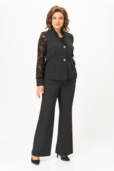 Брюки, жакет Vilena 1130 черный - фото 1