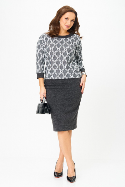 Джемпер, юбка Galean Style 786.1 графит_орнамент - фото 21