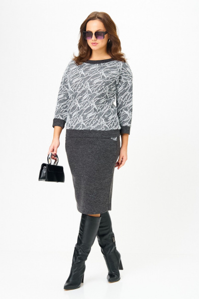 Джемпер, юбка Galean Style 786.1 графит_штрих - фото 10