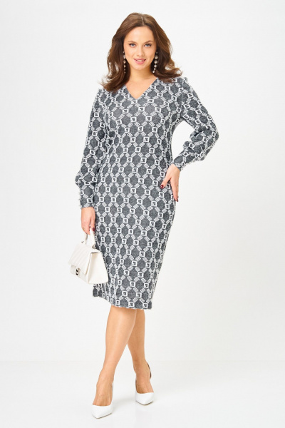 Платье Galean Style 952 графит_орнамент - фото 10