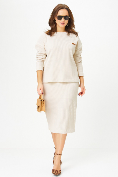 Свитшот, юбка Galean Style 990 молочный - фото 3