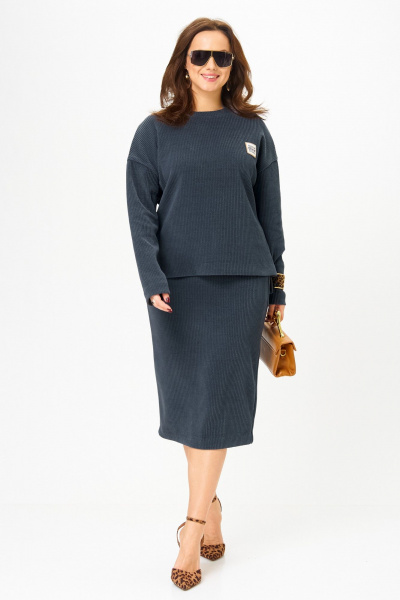 Свитшот, юбка Galean Style 990 темно-синий - фото 19