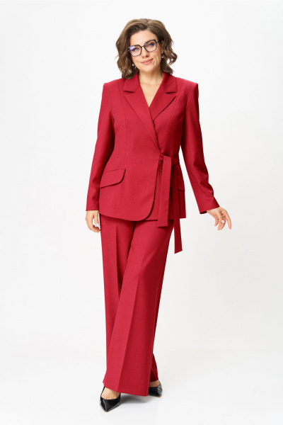 Брюки, жакет Орхидея 1612-1 красный - фото 1