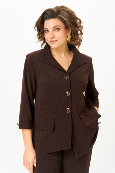 Брюки, жакет ANASTASIA MAK 1311 коричневый - фото 12