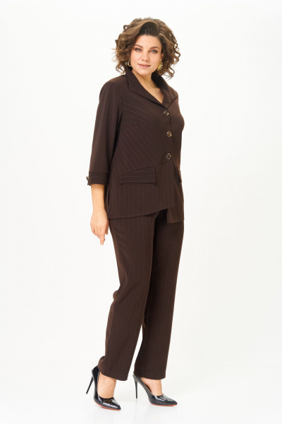 Брюки, жакет ANASTASIA MAK 1311 коричневый - фото 8
