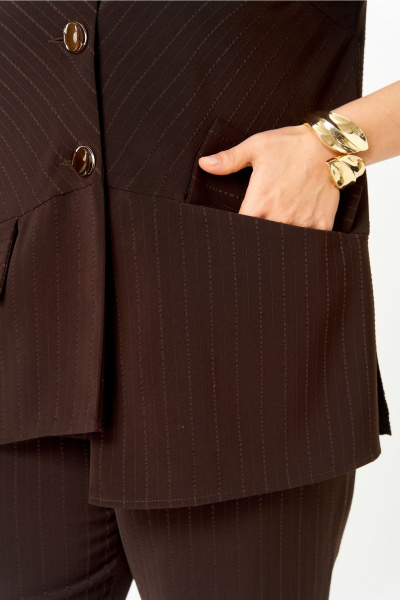 Брюки, жакет ANASTASIA MAK 1311 коричневый - фото 2