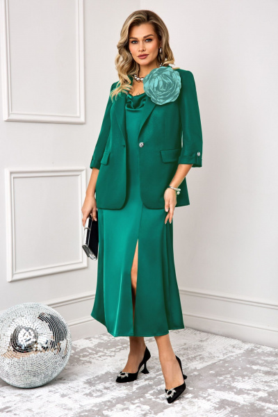 Жакет, платье AGATTI 5891-1 зеленый - фото 1