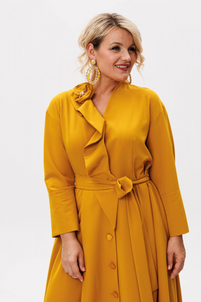 Платье Anastasia 1208.4 горчица - фото 7