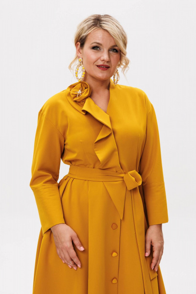 Платье Anastasia 1208.4 горчица - фото 6