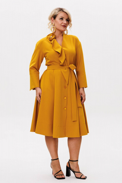Платье Anastasia 1208.4 горчица - фото 3