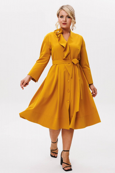 Платье Anastasia 1208.4 горчица - фото 2