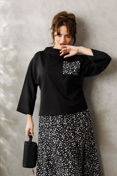 Блуза, юбка Anastasia 1314 черный - фото 10