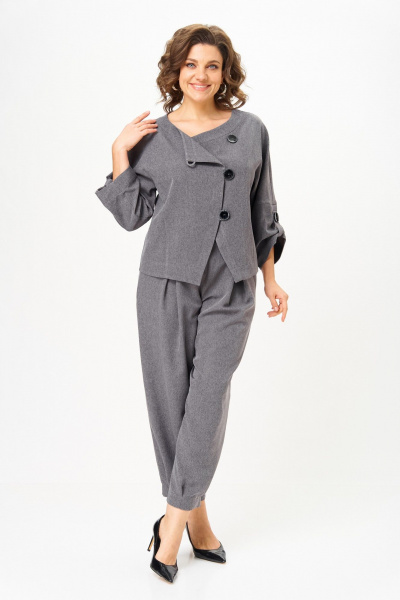 Брюки, жакет Michel chic 1436/1 светло-серый - фото 2