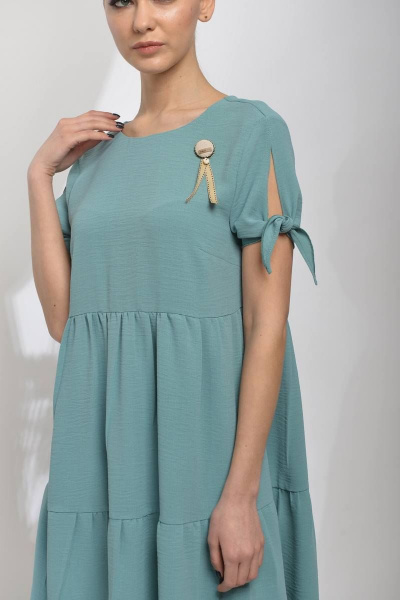 Платье летнее из вискозы с воланами и вырезом капля Sharm-Art 2041/2 - фото 3