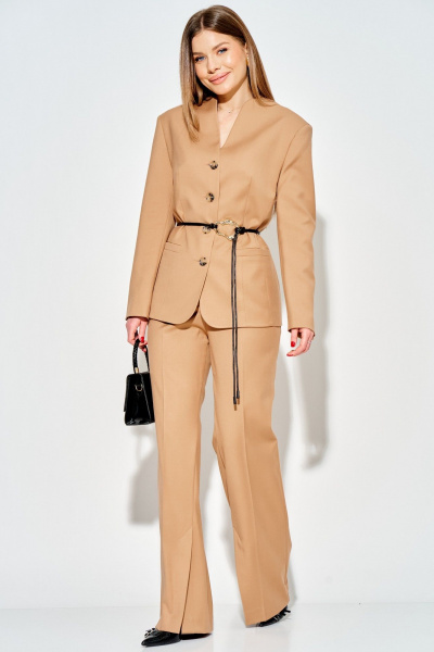 Брюки, жакет Laikony L-343 кэмел - фото 7