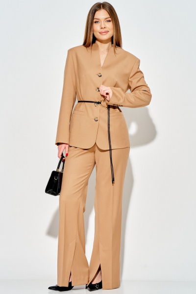Брюки, жакет Laikony L-343 кэмел - фото 2