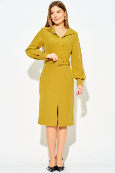 Платье Laikony L-543 лайм_бронз - фото 11