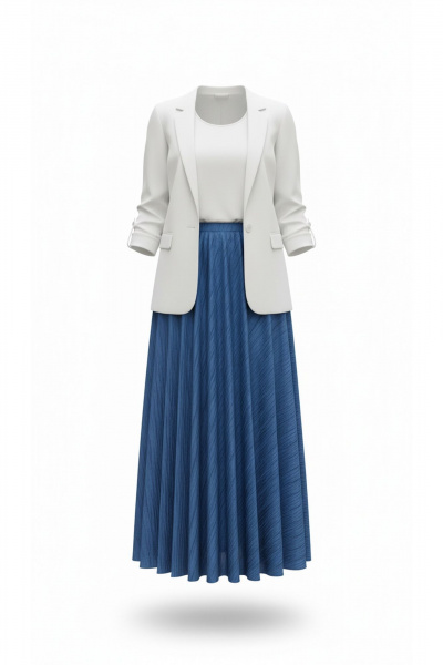 Блуза Vittoria Queen 27143бл молоко - фото 6