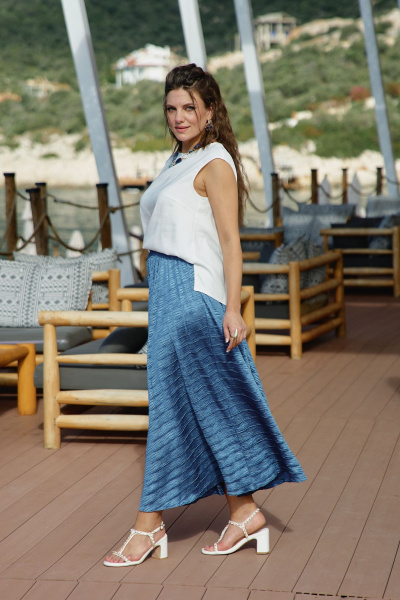 Юбка Vittoria Queen 27143ю синий - фото 3