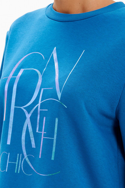 Джемпер, свитшот Nelva 23492 арктический синий - фото 5