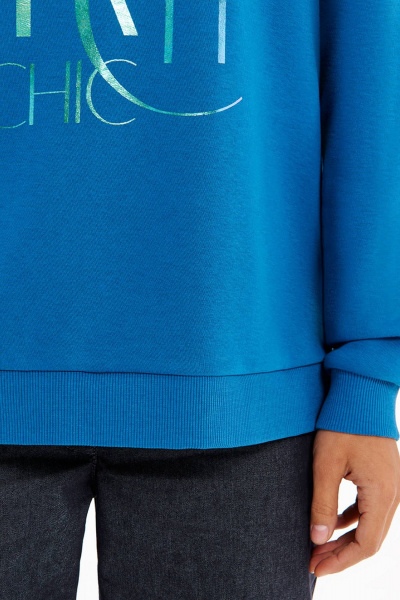 Джемпер, свитшот Nelva 23492 арктический синий - фото 4