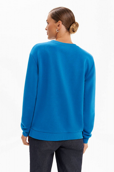 Джемпер, свитшот Nelva 23492 арктический синий - фото 3