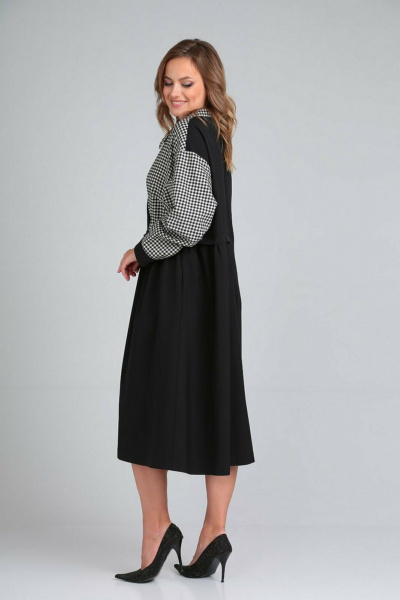 Платье TVIN 7764 черный_клетка - фото 4