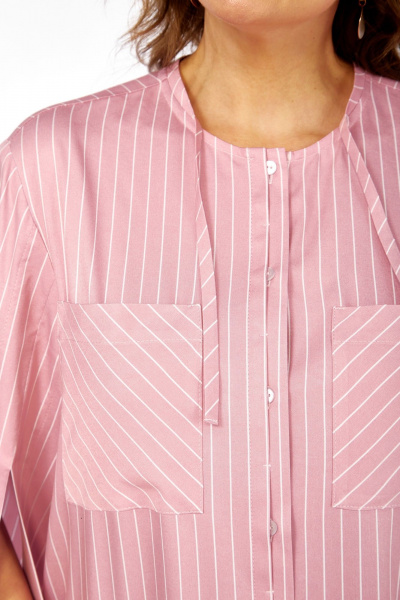 Рубашка Avenue 0350 полоска_розовый+молочный - фото 7