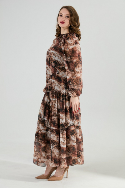 Платье NikVa 1025-1 тигровая абстракция - фото 3