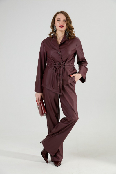 Брюки NikVa 705-20 бордо - фото 12