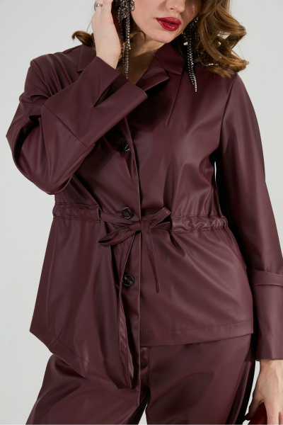 Брюки, жакет NikVa 938-7 бордо - фото 4