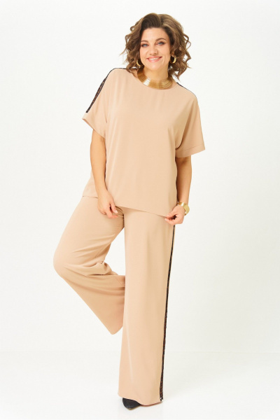 Блуза, брюки Rumoda 2124 бежевый - фото 3