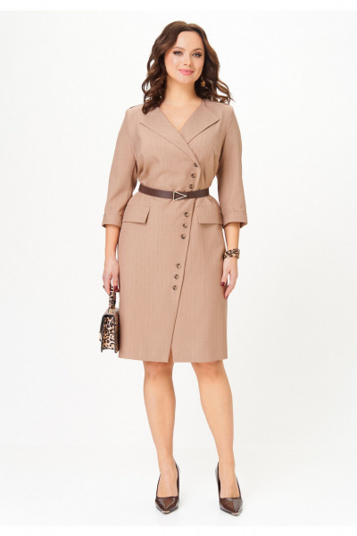 Платье Твой имидж 2327 бежевый_в_полоску - фото 1
