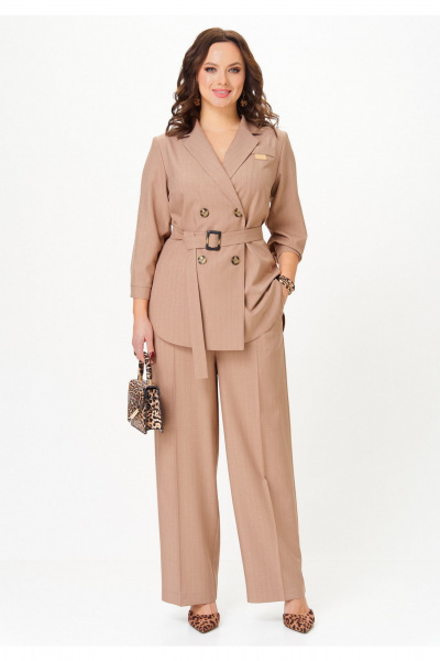 Брюки, жакет Твой имидж 2330 бежевый_в_полоску - фото 5