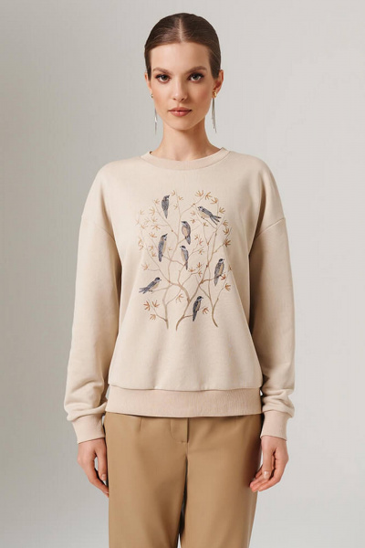 Джемпер Nelva 23088 бежевый - фото 1