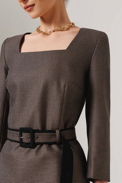 Блуза Nelva 23127 черно-бежевый - фото 3