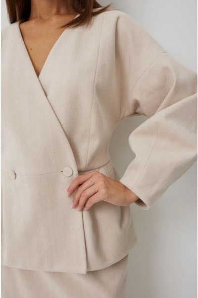 Жакет, юбка V&N Fashion 1050 беж - фото 3