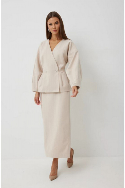 Жакет, юбка V&N Fashion 1050 беж - фото 2