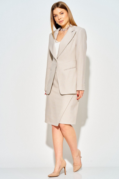 Жакет, юбка Laikony L-843 латте - фото 2