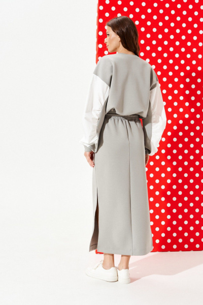 Платье ELLETTO 1120 серый - фото 10