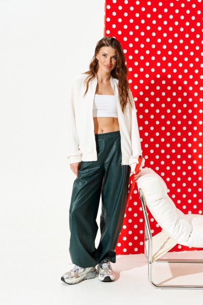 Брюки ELLETTO 2374 зеленый - фото 1