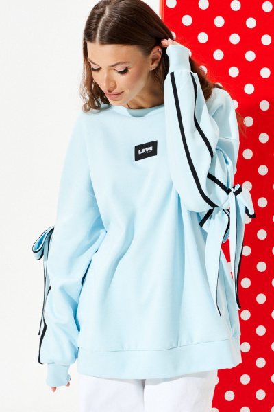 Свитшот ELLETTO 3950 голубой - фото 6