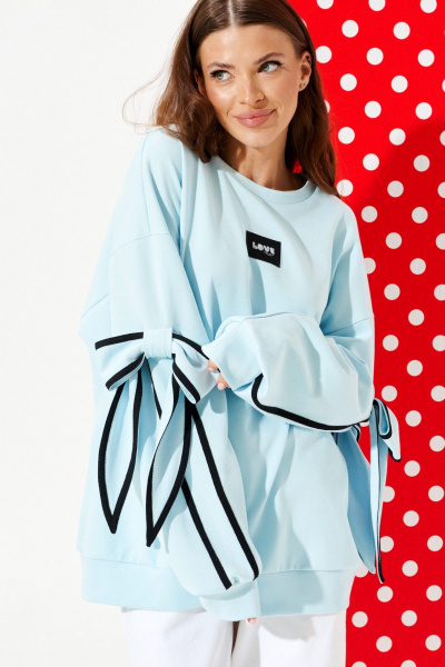 Свитшот ELLETTO 3950 голубой - фото 5