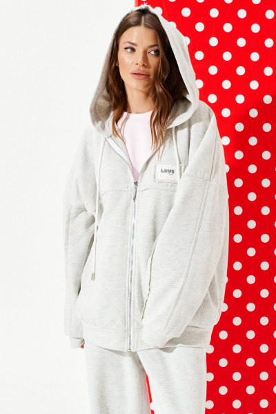 Толстовка ELLETTO 3948 серый - фото 6