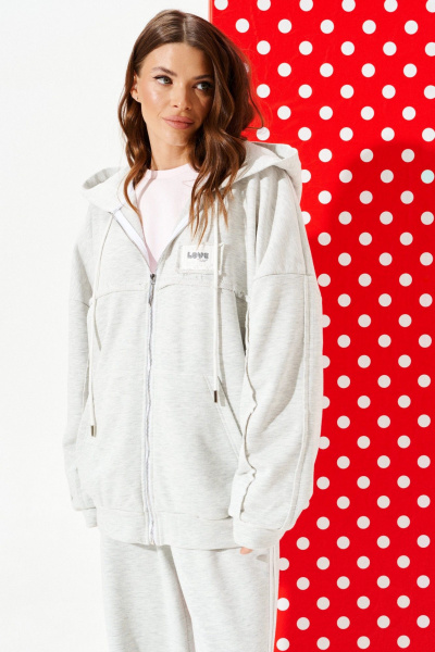 Толстовка ELLETTO 3948 серый - фото 4