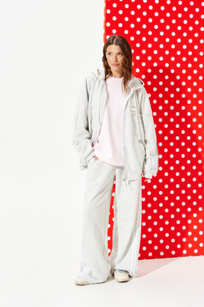 Толстовка ELLETTO 3948 серый - фото 3