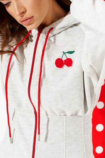 Толстовка ELLETTO 3955 серый - фото 6