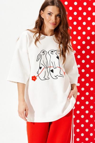 Джемпер ELLETTO 3972 молочный - фото 5